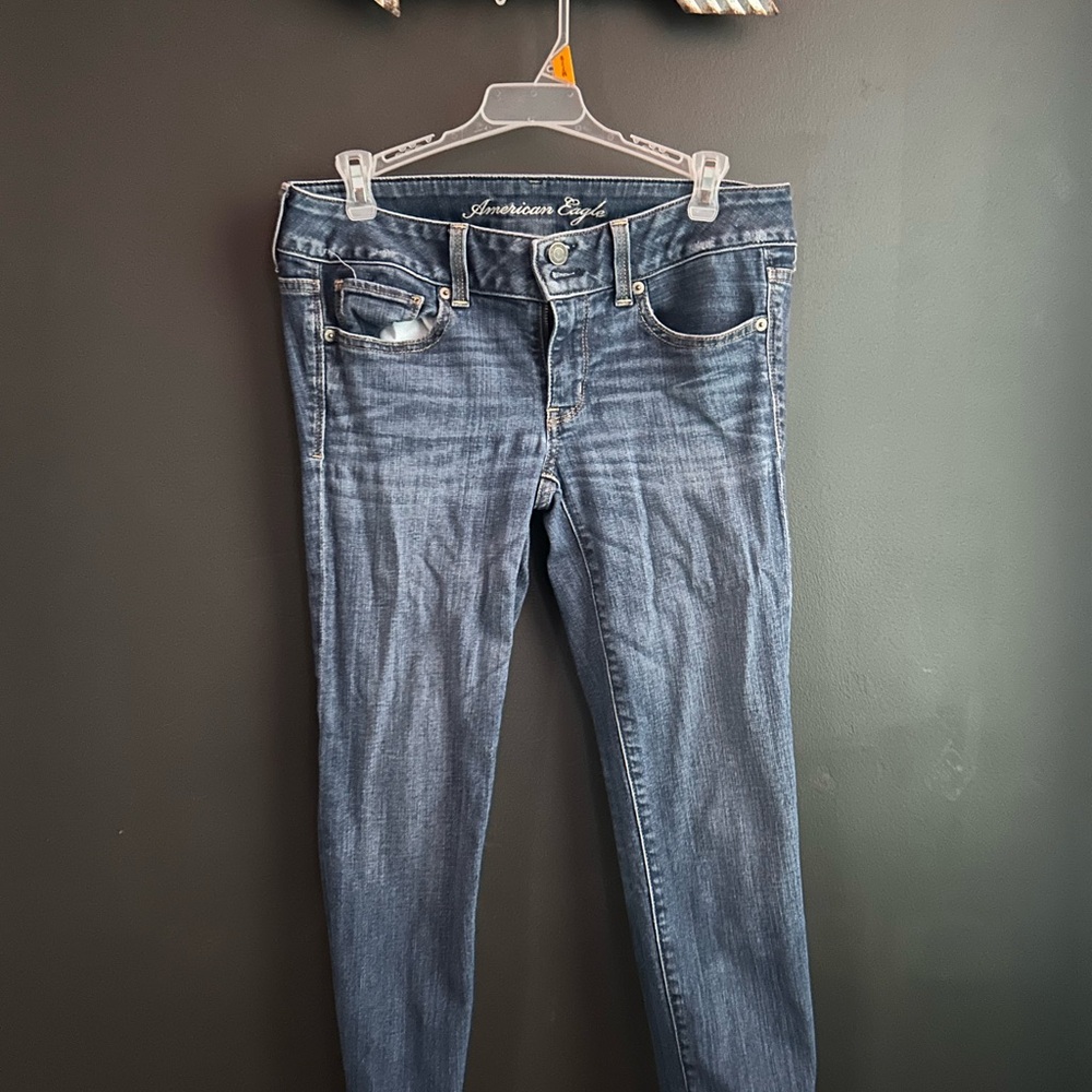American Eagle Outfitters Blue Skinny Jeans with Stretch